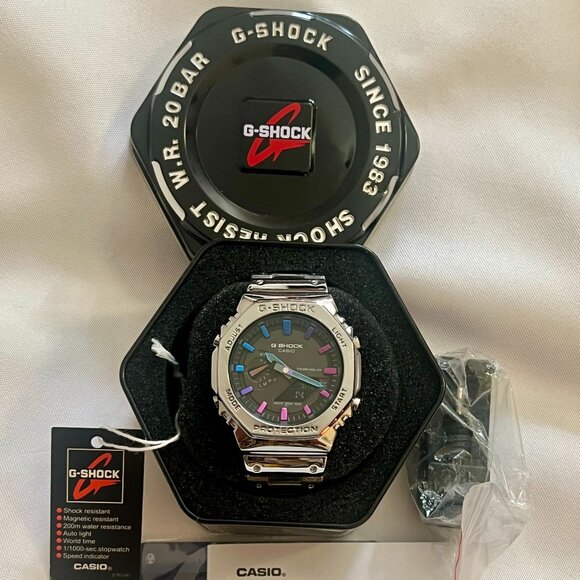 CASIO G-SHOCK GM-B2100PC-1AJF Black Metal Rainbow Silver Men's Watch